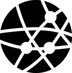 Earth With Dots And Lines Of Connections Of Business Stencil Svg Design File, Free Vectors File